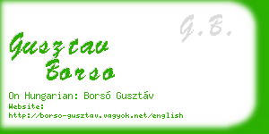 gusztav borso business card
